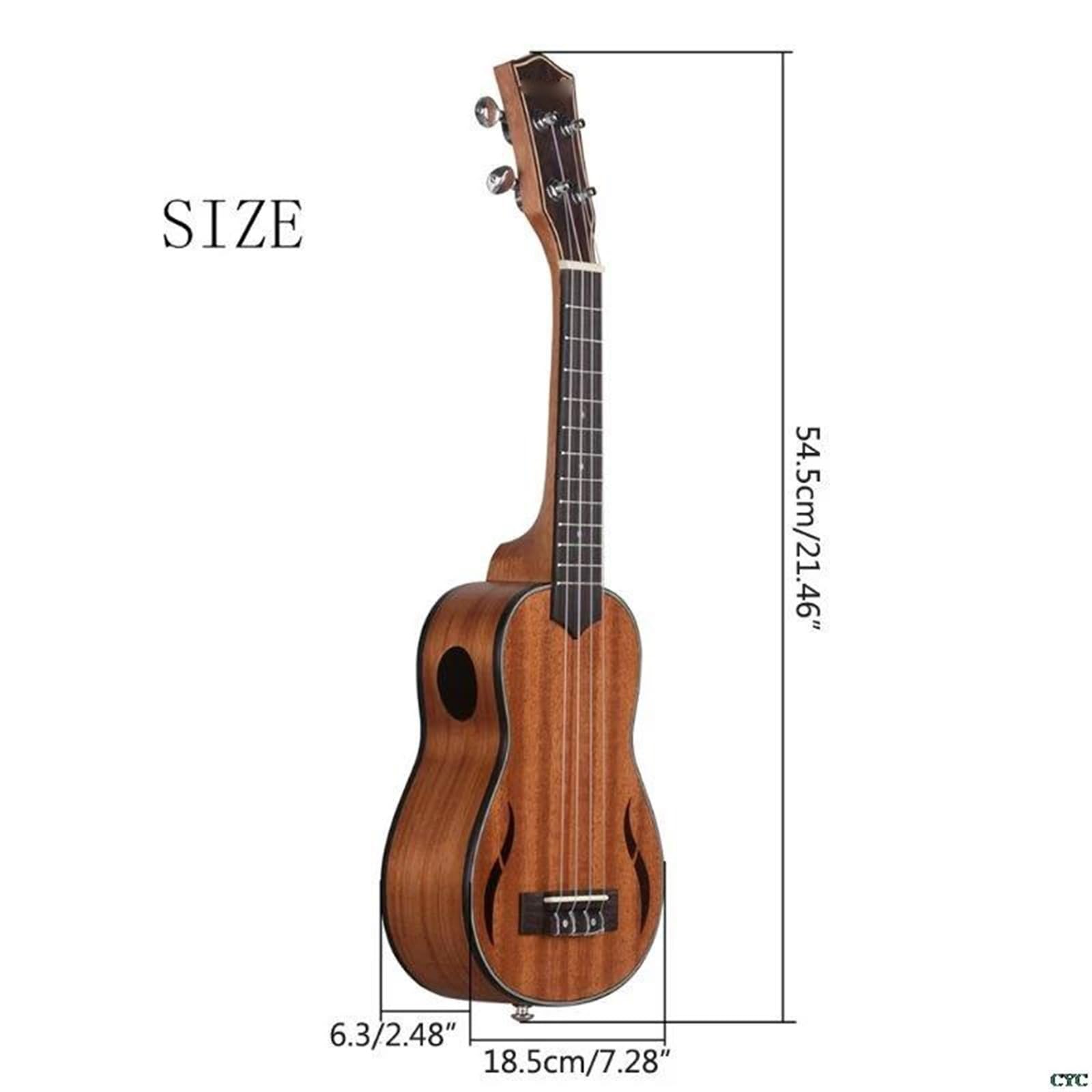 Zestawy Ukulele 21calowe Ukulele Tenorowe Z Korpusem Orzecha Włoskiego 18 Progami I Mahoniową Podstrunnicą