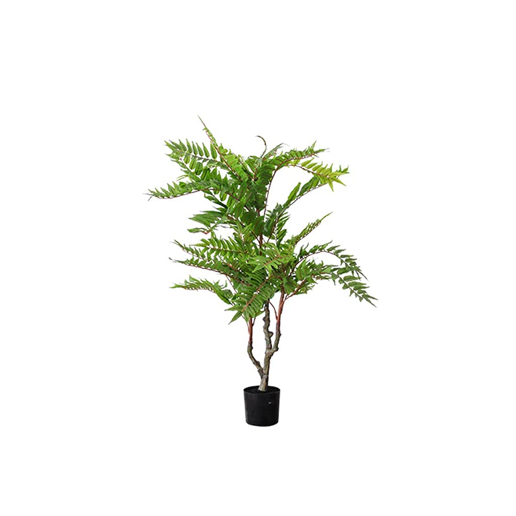 SWENEEN Artificial Tree 5Ft Artificial Plant Toon Tree Fake Trees In Pot Faux Tree Greenery Plants Indoor Outdoor Decor Decorate,Green-150Cm,Green-110 cm