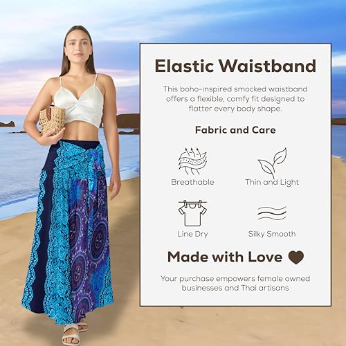 Image of Joob Joob Long Boho Skirts for Women - Bohemian Hippie Maxi Summer Skirt