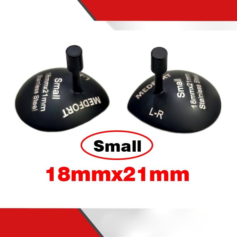 Corneal Eye Shield Protector, Stainless Steel, 18mm x 21mm Small, Black, Set of 2, Model II