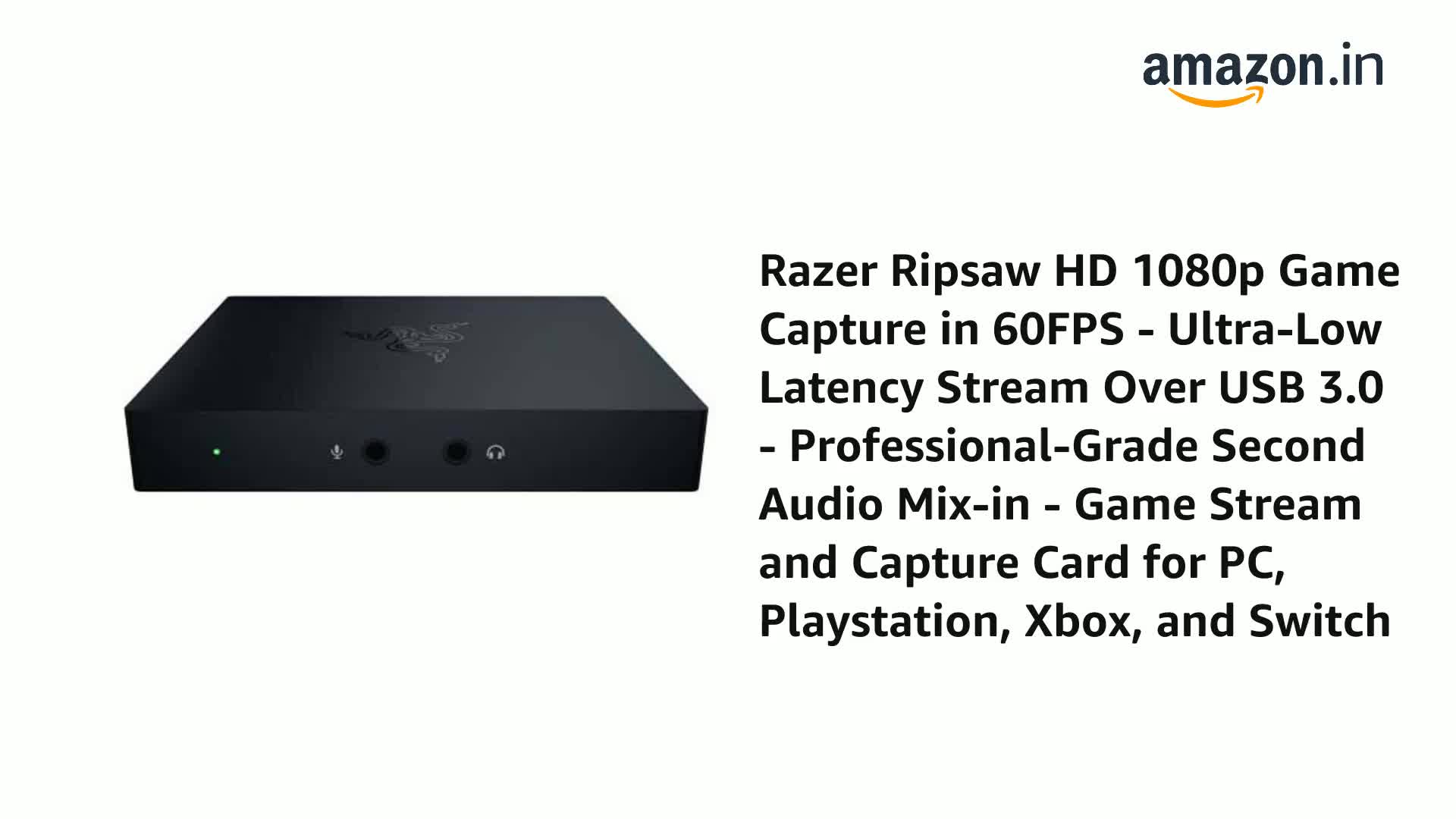 RazerRipsawHDキャプチャー　RZ20-02850100-R3M1 Razer Ripsaw HD /RZ20-02850100-R3M1 | パソコン工房【公式通販】