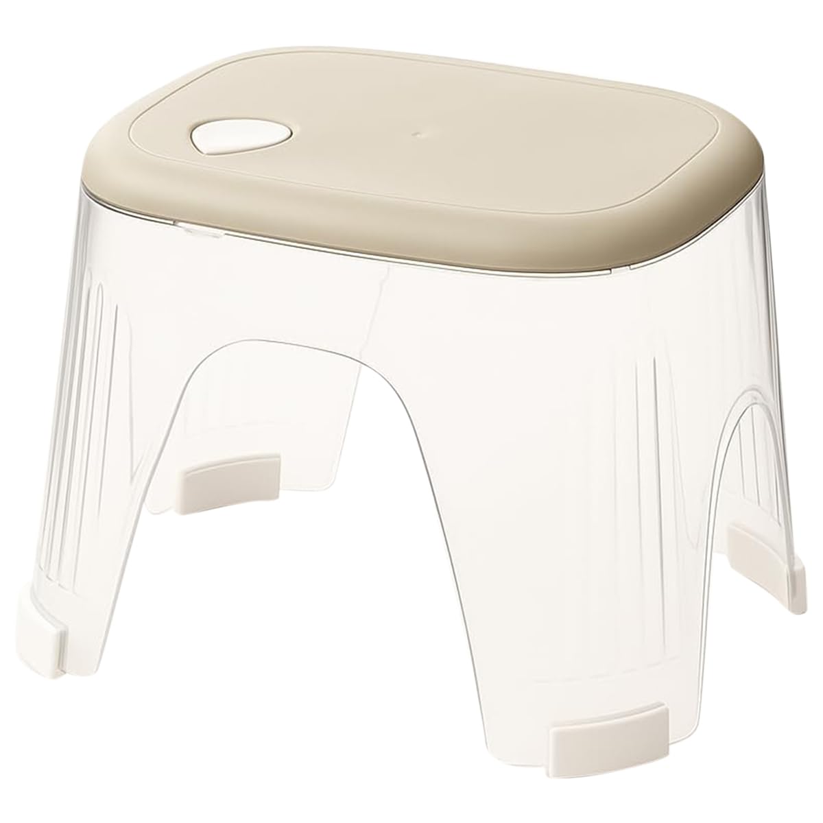 CTRLZS Corner Step Foot Stool for Inside Shower-Acrylic Shower Stool Waterproof-Clear Shower Foot Rest for Shaving Legs