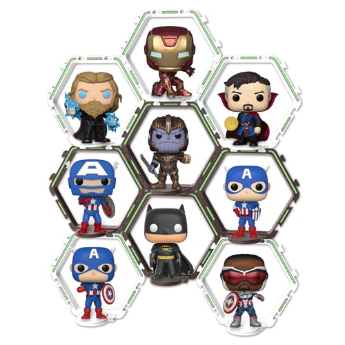 YODAR 9 estantes elevadores para figuras Funko POP, estantes flotantes para organizador y decoración, soportes de exhibición coleccionables, brillan por la noche