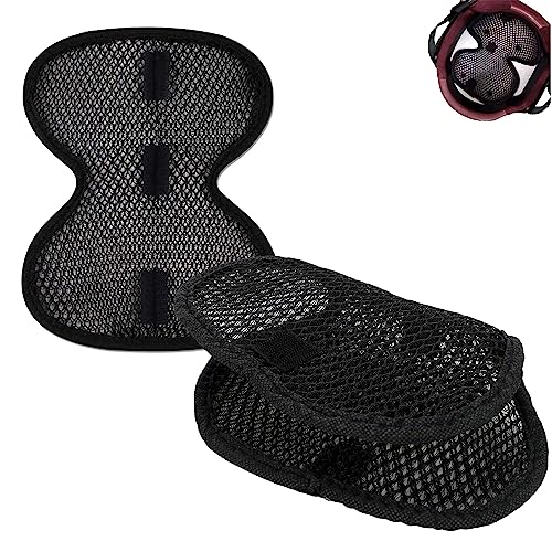 YehVeh 2 Pack Cooling Helmet Liner Breathable Motorcycle Helmet Padding Mesh Pads Screen Instead of Skull Cap for Full Brim Hard Hat Electric Bicycle Scooter e-Bike Helmet Dirt Bike Street Bike Helmet