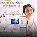 Bernette B79 Sewing Embroidery Machine Combo | Touchscreen LCD Display | Includes $500 Embroidery Kit with Designs Thread Hoops Tools | Quilting Presser Feet Bobbins Needle Threader LED Light
