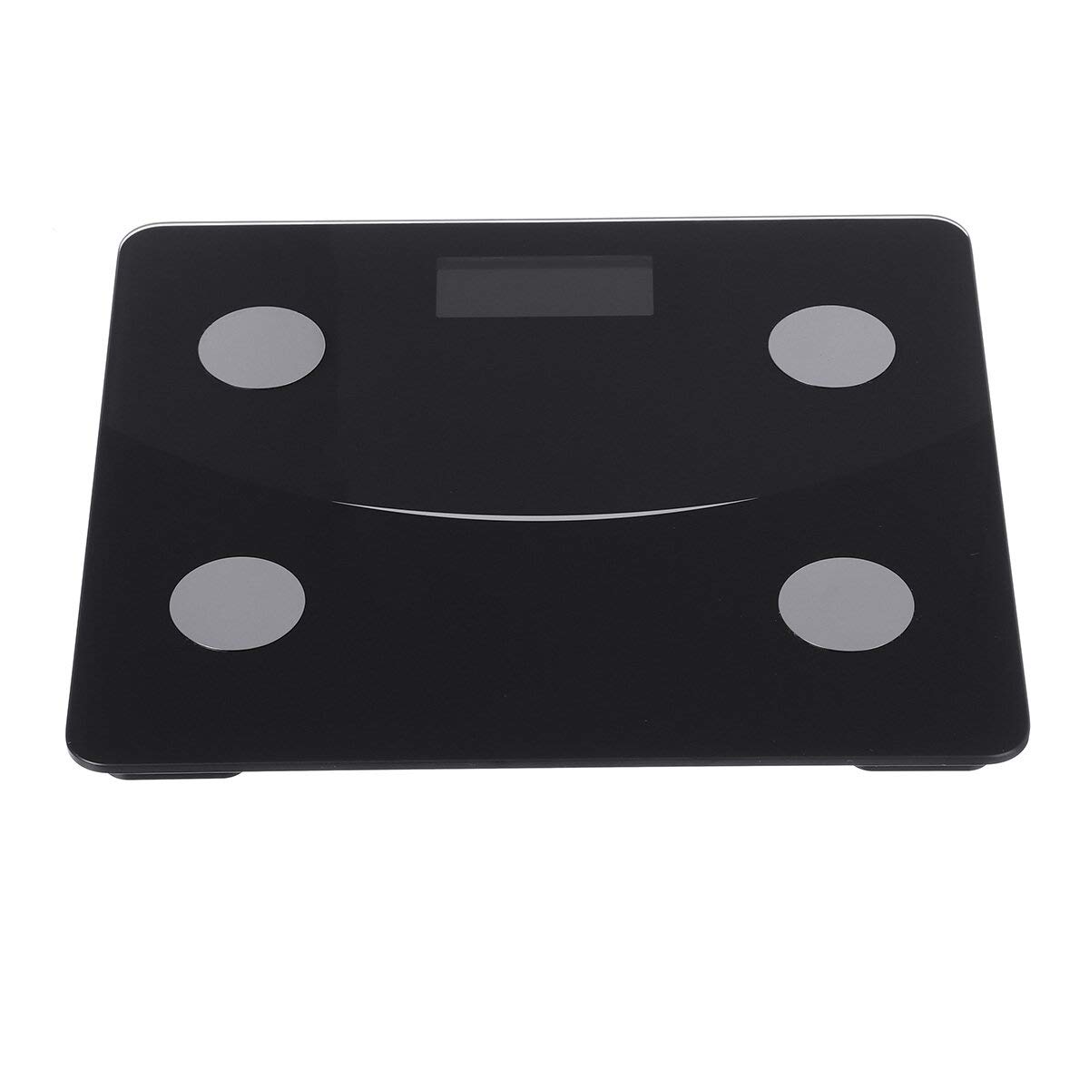 modny design 180 kg Zakres pomiarowy Waga Bluetooth z cyfrowym wyświetlaczem LED Overbold APP Waga łazienkowa Waga ciała Wireless Smart Digital (kolor: czarny) (czarny)