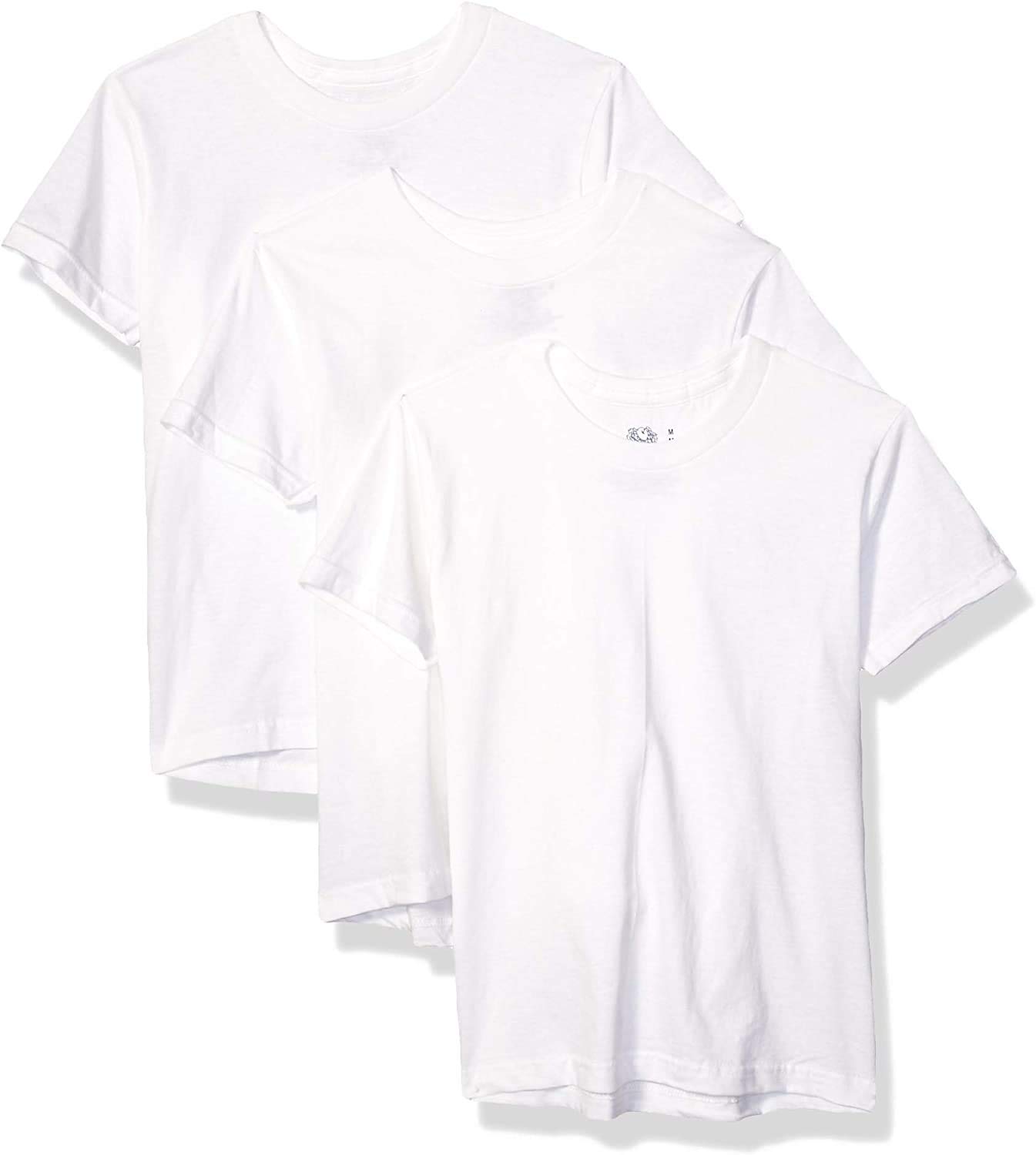 Fruit of the Loom Maglietta a maniche corte da ragazzo Solid Multi-Color Soft Crew