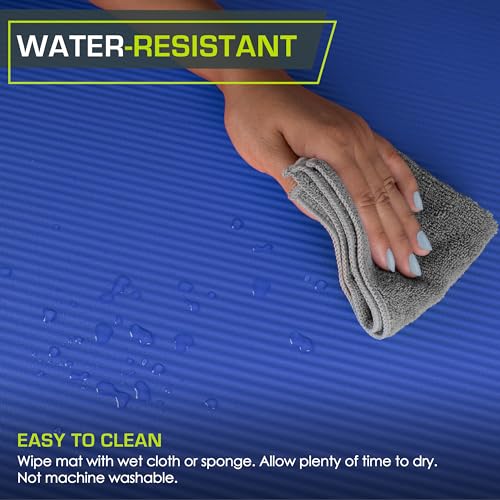 ProsourceFit Extra Thick Yoga and Pilates Mat 1/2” (13mm) or 1" (25mm), 71-inch Long High Density Exercise Mat with Comfort Foam and Carrying Strap - Image 5