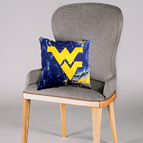 Image of College Covers West Virginia Mountaineers 2 Sided Color Swept Decorative Pillow, 16 inch, Made in The USA