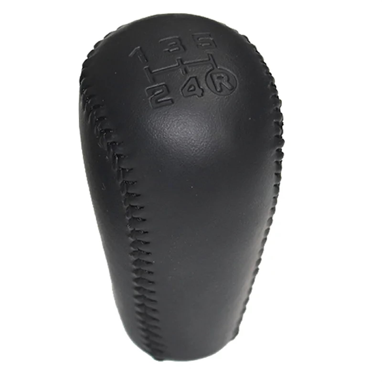 Pommeau De Levier De Vitesse Alanmoship - 6 Vitesses Manuel - Cuir Noir Et Argent - Pour Toyota Avensis T25 (2006-2009) Et RAV4 (2005-2012)