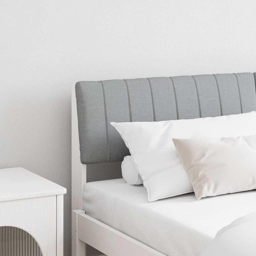 Tête de lit capitonnée Gris Clair 160 cm en Bois de pin Massif, Design Moderne scandinave, avec Coussin rembourré, idéale pour Chambre Adulte ou Enfant, Confort et élégance