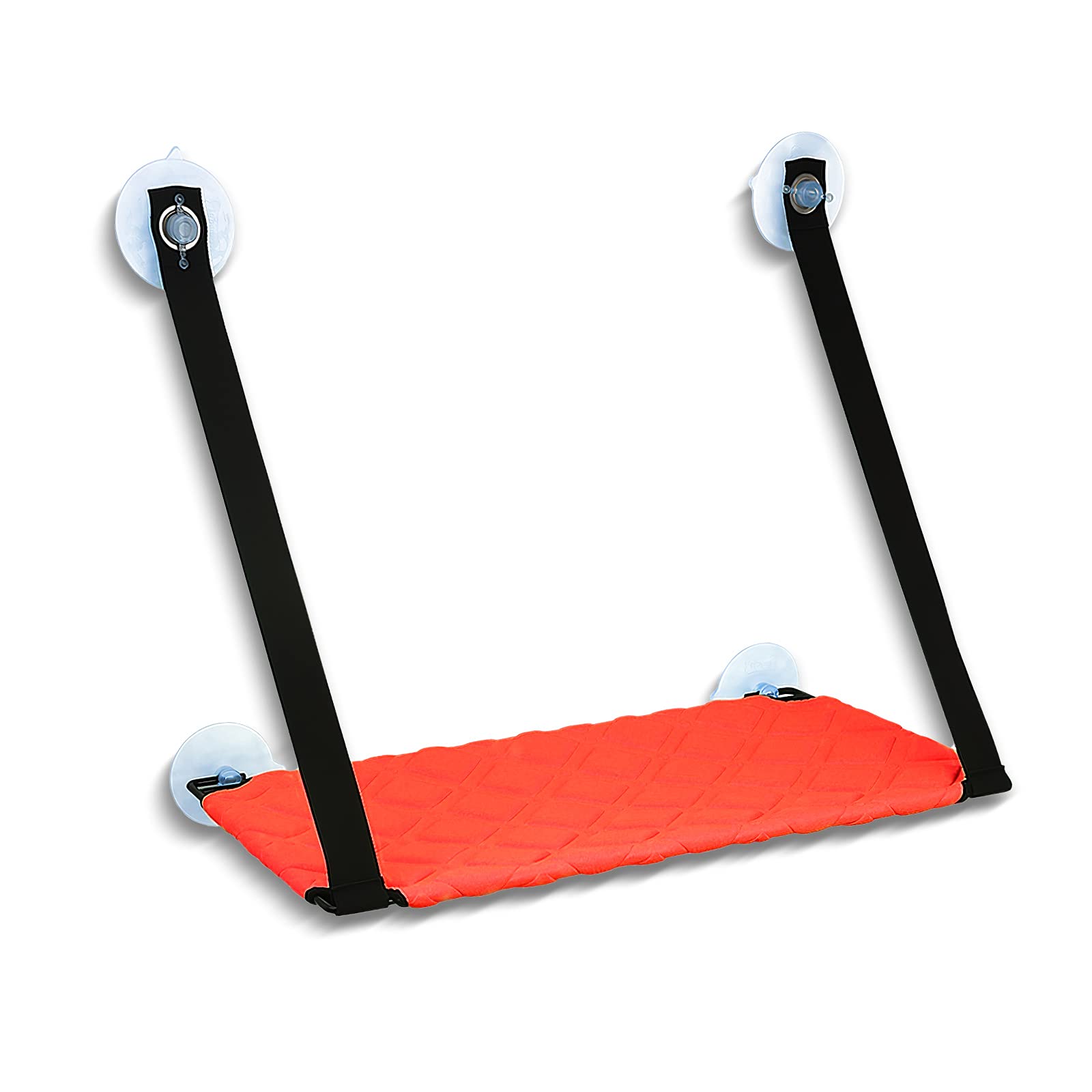 Galatée Hamaca para Gatos, Cama con Ventana para Gatos con 4 Ventosas, Asiento para Ventana con Hamaca para Gatos Que Soporta hasta 15 Kg（Tela De Licra, Rojo