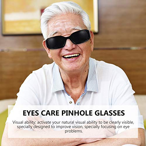 EXCEART 4 Peças Leves Pinhole Óculos Corretivos Óculos de Proteção Full Frame Pretos