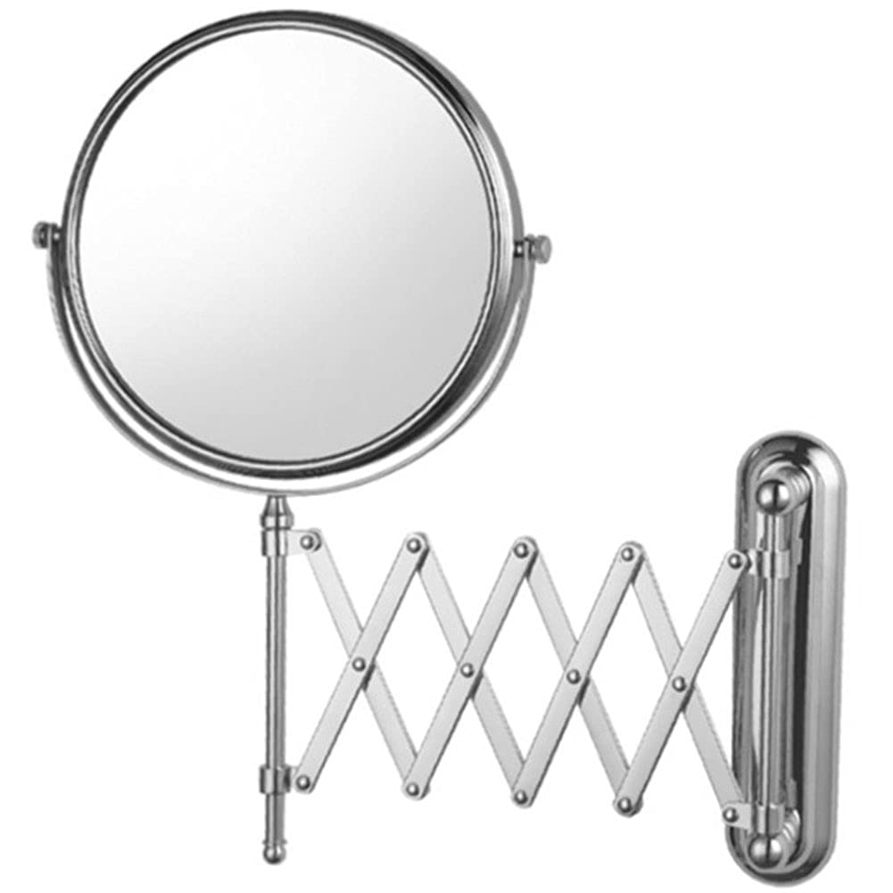 8-Inch Two-Sided Extension Wall Mount Mirror with 10x Magnification, 13.5-Inch Extension, Chrome Finish