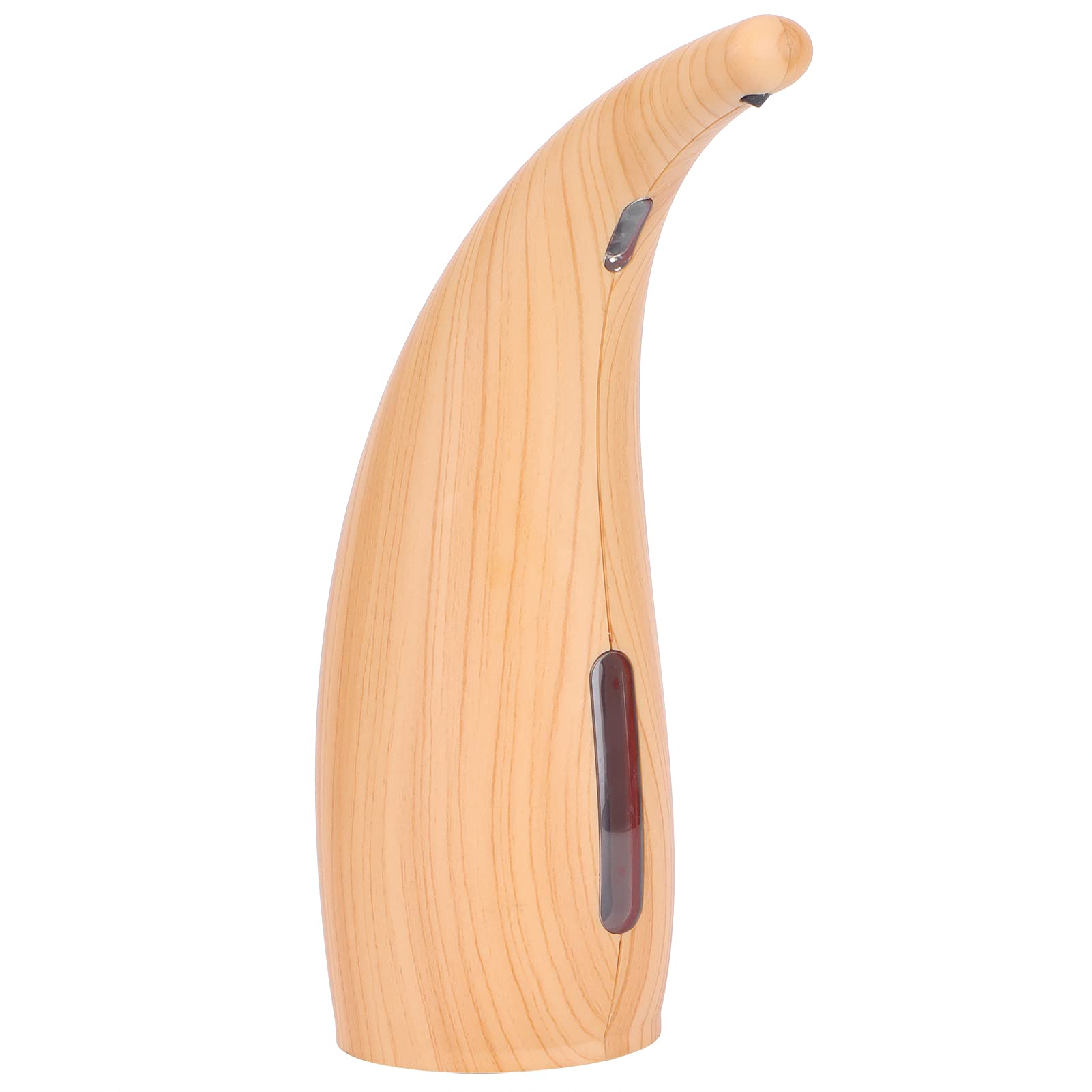 Dispensador de jabón de Madera Dispensador de jabón automático de jabón no automático Grano de Madera Ligera para Restaurante de Hotel de baño de Cocina (no enviado con batería)
