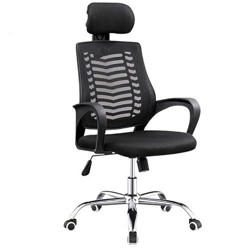FENIXSHOP24 Poltrona Ufficio Ergonomica Nera FC-044