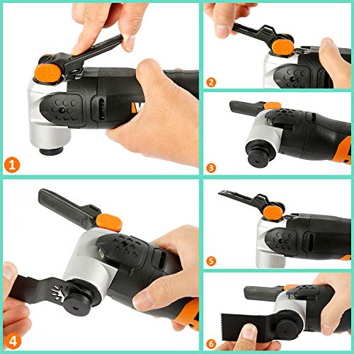 Gotydi 60 Pcs Oscillating Saw Blades Multitool Blades Kits Bi-Metal Professional Cutting Wood Metal Plastics Multi Tool Blades For Dewalt Bosch Milwaukee Craftsman Rockwell Fein Chicago Makita Ryobi #TOP6