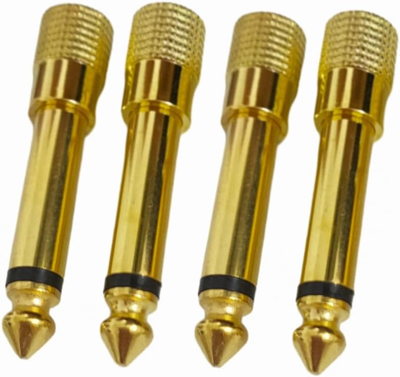 Lot De 4 Connecteurs Jack 6,35 Mm (1/4”) Femelle Stéréo - Noir - Marque Uxcell - Pour Câbles Audio Ou Bricolage