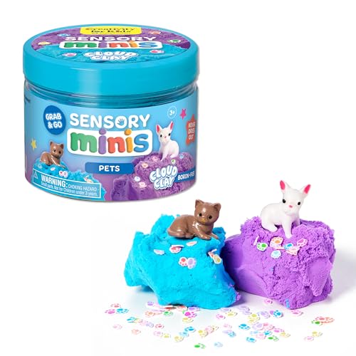 Creativity for Kids Sensory Minis Pets Kit | Cloud Clay Sensory Toy for Kids | Mess-Free Screen Free Summer Supplies | Travel Activity for Kids (Ages 3+)