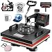 TOPDEEP 5 in 1 Heat Press Machine, Heat Press 15x15 inch, T Shirt Pressing Machine Slide Out Design, Multifunction Heat Press Transfer Machine Sublimation Combo for T-Shirt/Hat/Mug/Plate