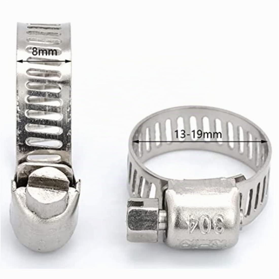 Collier De Serrage Réglable 4 Pouces En Acier Inoxydable 304, Blocage De Tube De 91 à 114 Mm, Argenté