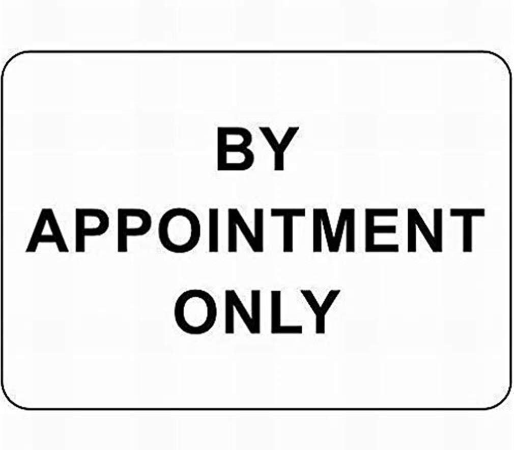 Inga Sign#76 Metal Vintage Tin Sign Appointment Only Sign Construction Zone Safety Warning Business Signs Commercial Metal Sign Metal Tin Sign 8X12 Inches