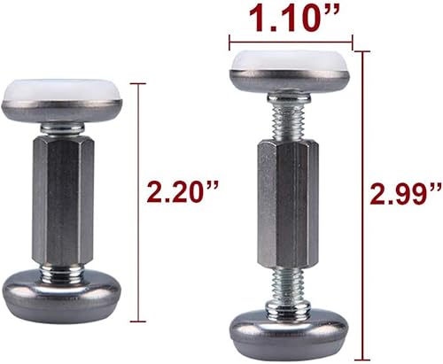 Miniatura 3 de LIFKOME 4 piezas de marco de cama ajustable anti-sacudidas herramienta ajustable roscado cabecero fijador de cabecera antivibración estabilizador de