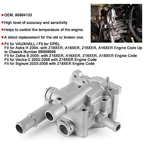 Obudowa Termostatu, Części Zamienne do Pokrywy Termostatu Płynu Chłodzącego Samochodu dla Vectra C 2002-2008 z Silnikiem Z18XER (OEM: 96984103)