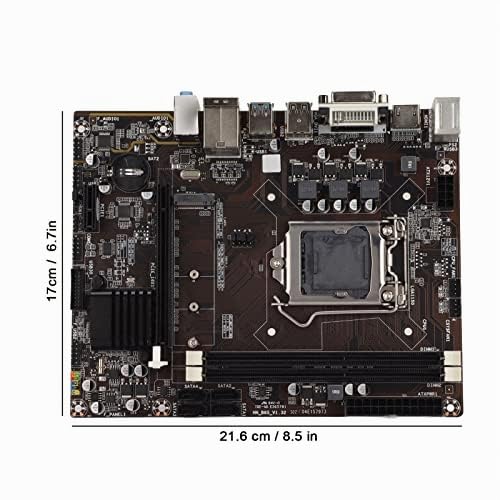 Fockety Scheda Madre, Scheda Madre per Computer Desktop B85 DDR3, SATA, USB, Disco Rigido M.2 Interfaccia CPU 1150 Pin Scheda di Rete 100M Scheda Madre da Gioco più Veloce