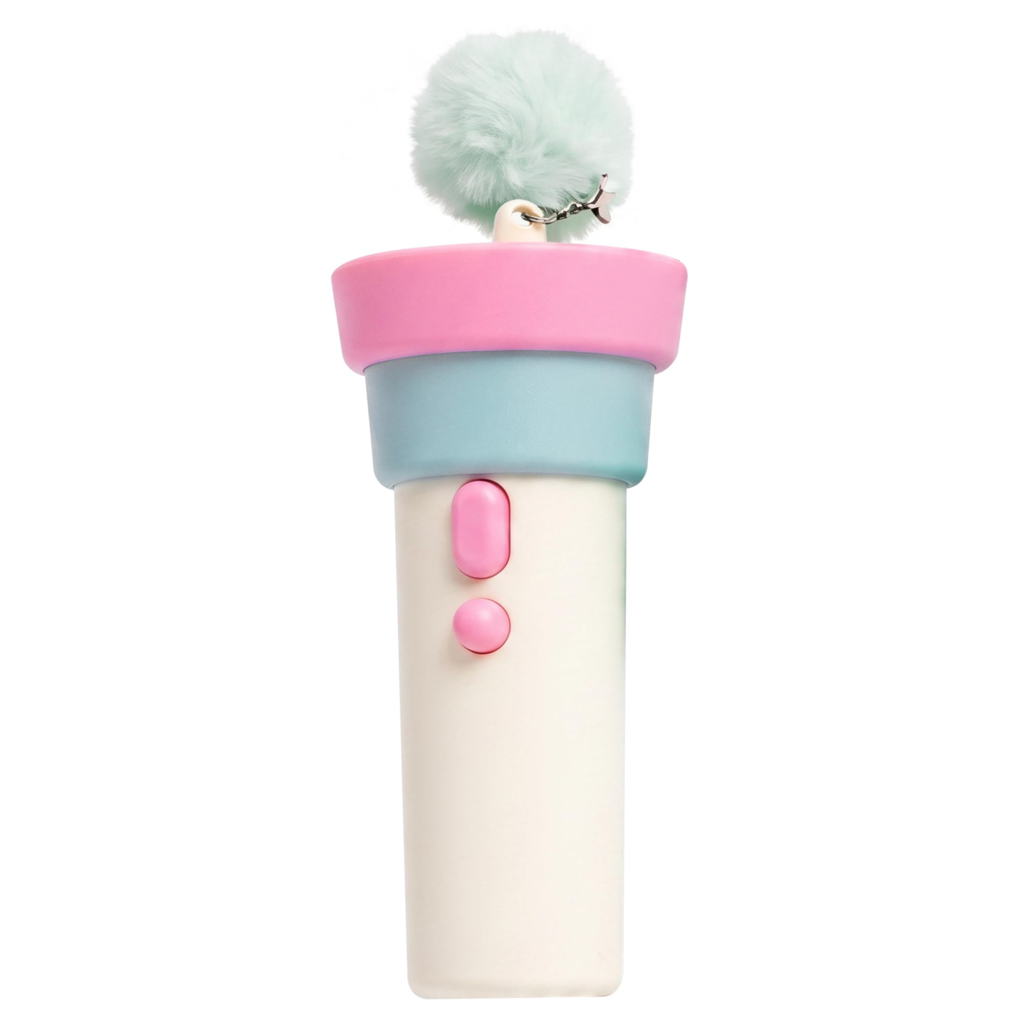 Ameble Automatic Electric Cat Teaser Launcher with Retractable Plush Ball, Interactive Moving Cat Toy for Indoor Outdoor Play, Funny Ball Launcher, White