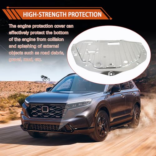 Image of 74112TLAA01 Lower Engine Cover Lid Compatible with 2017-2022 Honda CRV EX EX-L Al-mg Alloy Under Car Cover Board