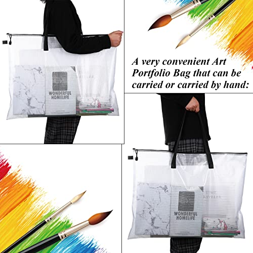 10 Pieces Art Portfolios Bags 19 x 25 Inches Waterproof Art Portfolios