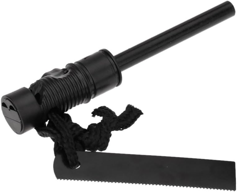 RavTech(TM) Outdoor Camping Survival Flint Stone Fire Starter Lighter Compass Whistle Scraper Kit