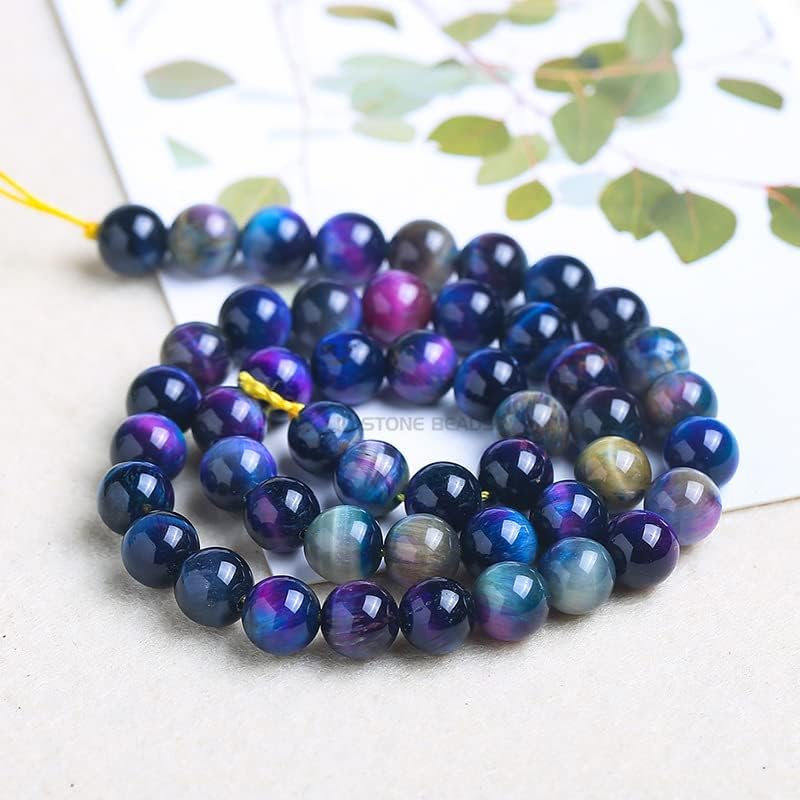 Dreamy Tiger's Eye Beads for Jewelry Making 8mm Round Stone Beads for Bracelets Natural Jasper Stone 46pcs/Strand - Image 6