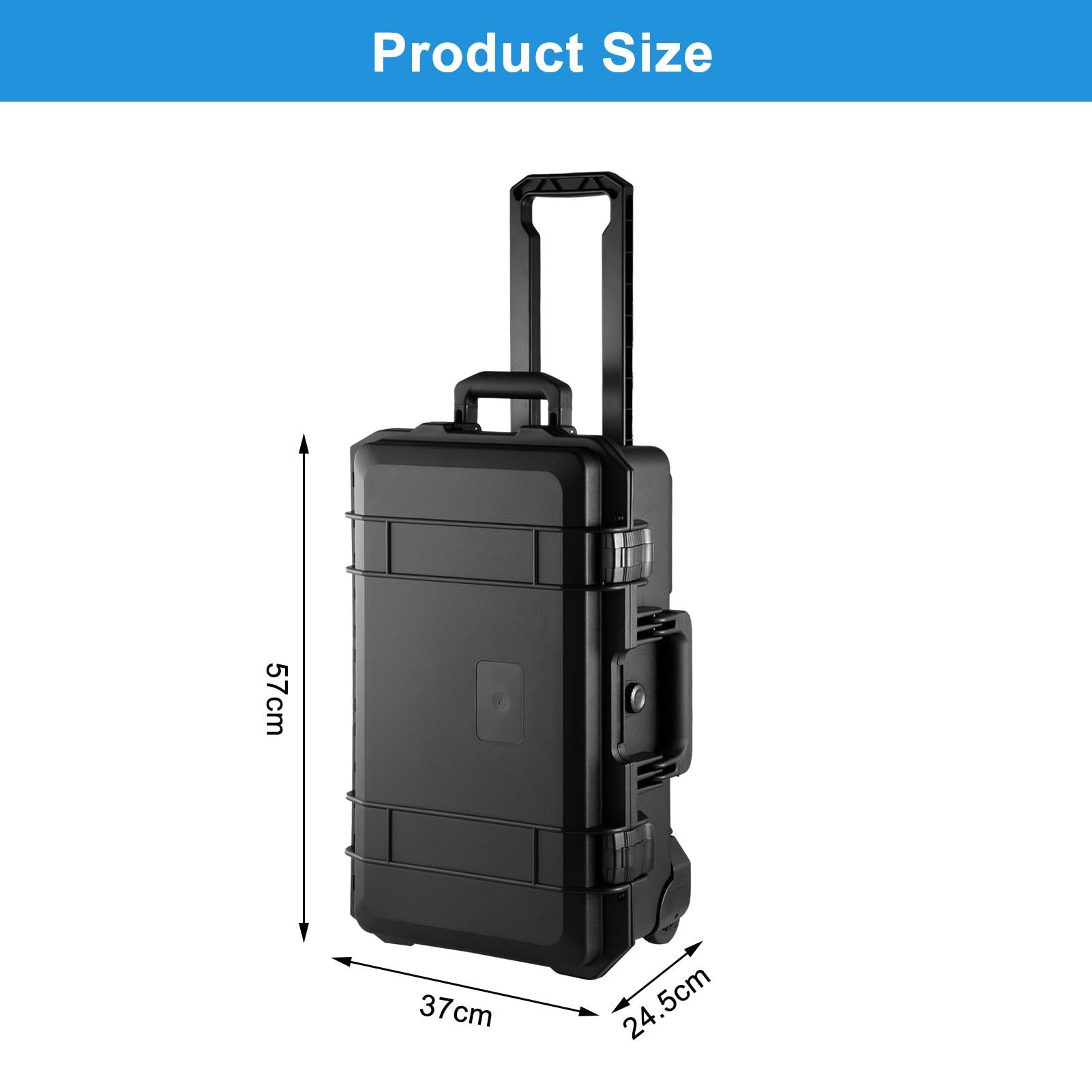 Custodia Fotocamera Con Ruote Valigia Trolley Impermeabile A Guscio Rigido | Valigia Fotocamera A Rotelle Borsa Viaggio Per Attrezzatura Fotografica Outdoor, Treppiede, , Obiettivi