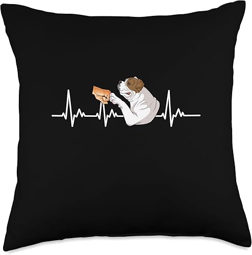 Miniatura 5 de American Bulldog Heartbeat - Almohada de perro humano, 16 x 16 pulgadas, multicolor