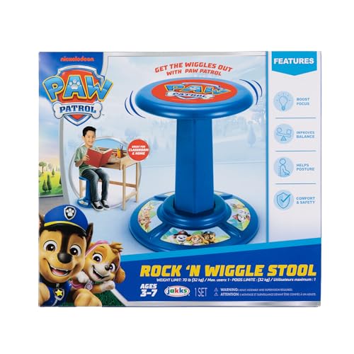 Image of JAKKS Pacific Kid's Paw Patrol Wiggle Stool Wobble Stools for Seating - Active Learning Stool for Kids, Sitting Balance Chair, Kids Stand Up Stool, Seating Wobble Chair