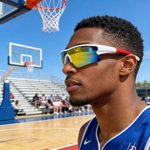 HPLRZXI 4 Pairs of Sports sunglasses Cycling Sunglasses for Men Women Youth Baseball Cycling Fishing motorcycle Running golf, UV Protection. - image 7