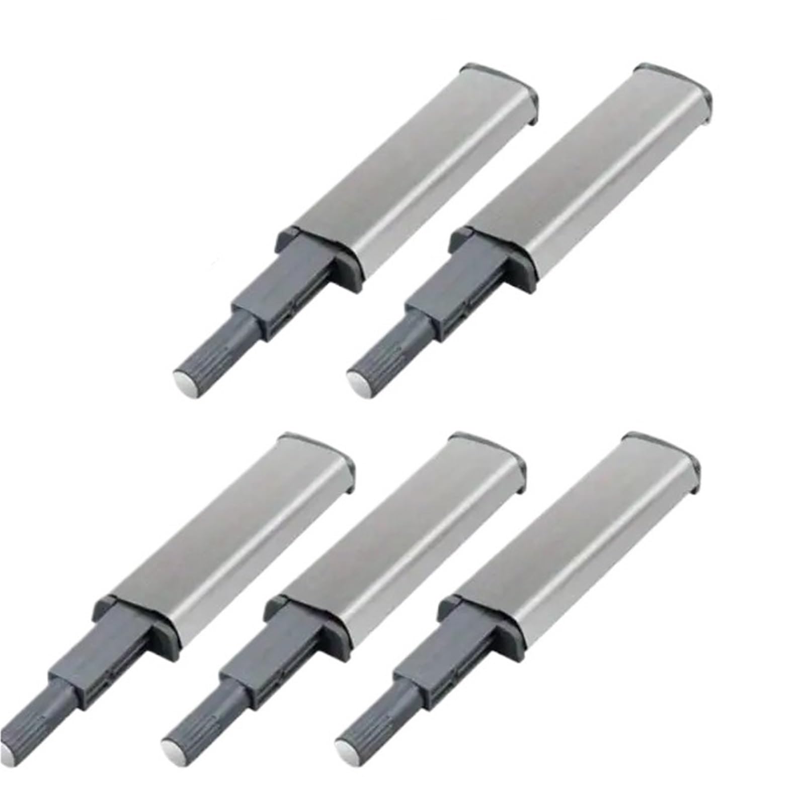 20pcs Push-to-Open Cabinet Latches with Damper Buffer - Quiet, Slam-Proof Door Closers for Kitchens & Wardrobes Stainless Steel for Cabinets and Bookcases