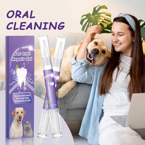 Pet Oral Repair Gel, 2025 New Pets Toothbrush Pen Pet Oral Repair Gel Pen, Pet Oral Repair Gel for Dogs, Pet Toothbrush Pen for Dog Cats Dental Care (2)