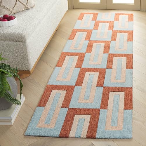 Image of Hand Tufted Wool Carpets Anti Shedding Rug Modern Carpets for Living Room Size 12x18 Feet