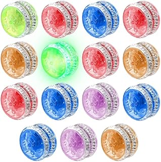 Kasyat 15 Pieces LED Light Beginner Toys Responsive Ball Bearing for Birthday Party Goodie Bag Fillers Classroom Prizes, Random Colors