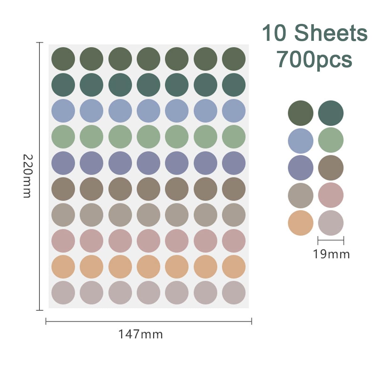 3000 Bollini Adesivi Rotondi - 6 Colori Per Casa, Ufficio E Scuola - Foto 5