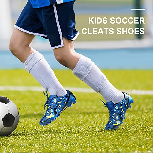 PANDANINJIA Kids Soccer Cleats Boys Girls Unisex-Child Atheletic Outdoor Comfortable Football Shoes for Little Kid Big Kid4