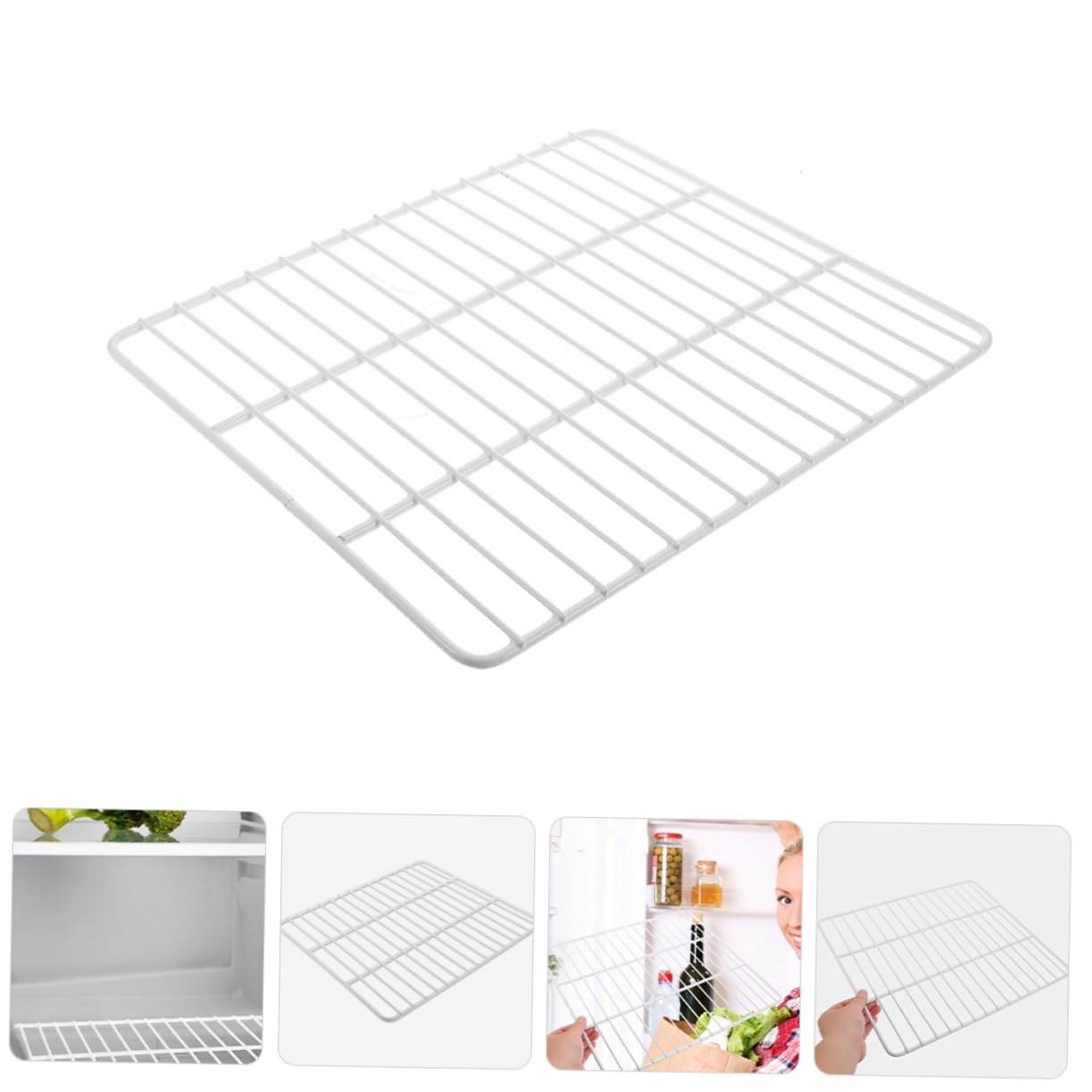 Divisor de Refrigerador Comercial Metálico 44x36 Cm Rejilla Ventilada Organizador de Congelador Horizontal para Almacenamiento y Categorización