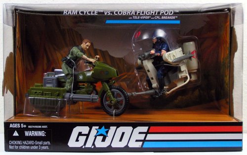 G.I. Joe Ram Cycle vs. Cobra Flight Pod