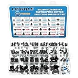 LIDUOLE 24Values Tactile Push Button Switch Kit Micro Tact Switches Set