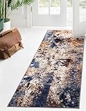 Keen Home Design Area Runner Rugs - 2x10 Non-Shedding, Abstract Runner for Kitchen, Living Room, Bed