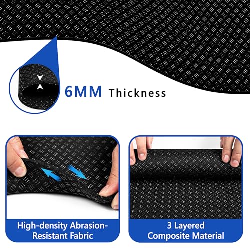 Capslpad Vloerbeschermingsmat, 6 mm dik, sportmat, fitnessmat, antislip, onderlegmat voor fitnessapparaten, 2 stuks, voor thuis, gym, sporttoestellen, hometrainer, loopband, ellipsentrainer, ook als - Afbeelding 4