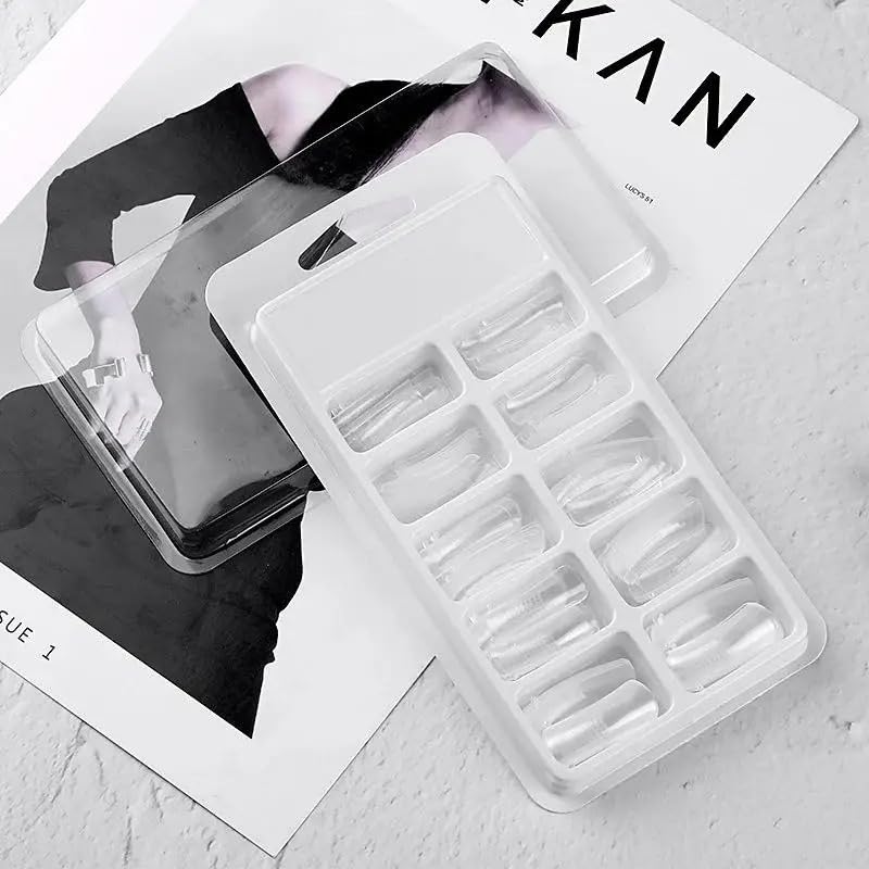 100pcs Quick Building Mold Tips Poly Nails Gel Fingers Extension Forms Art UV Builder Acrylic False Fake Tools